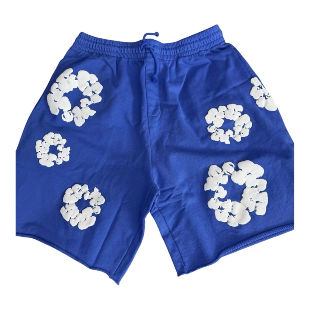 Denim Tears Cotton Wreath Shorts Royal Blue Brand New